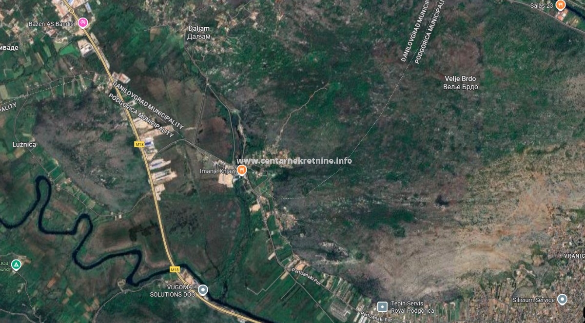 Prodaja, urbanizovan plac 17.000m2, Mareza, Podgorica